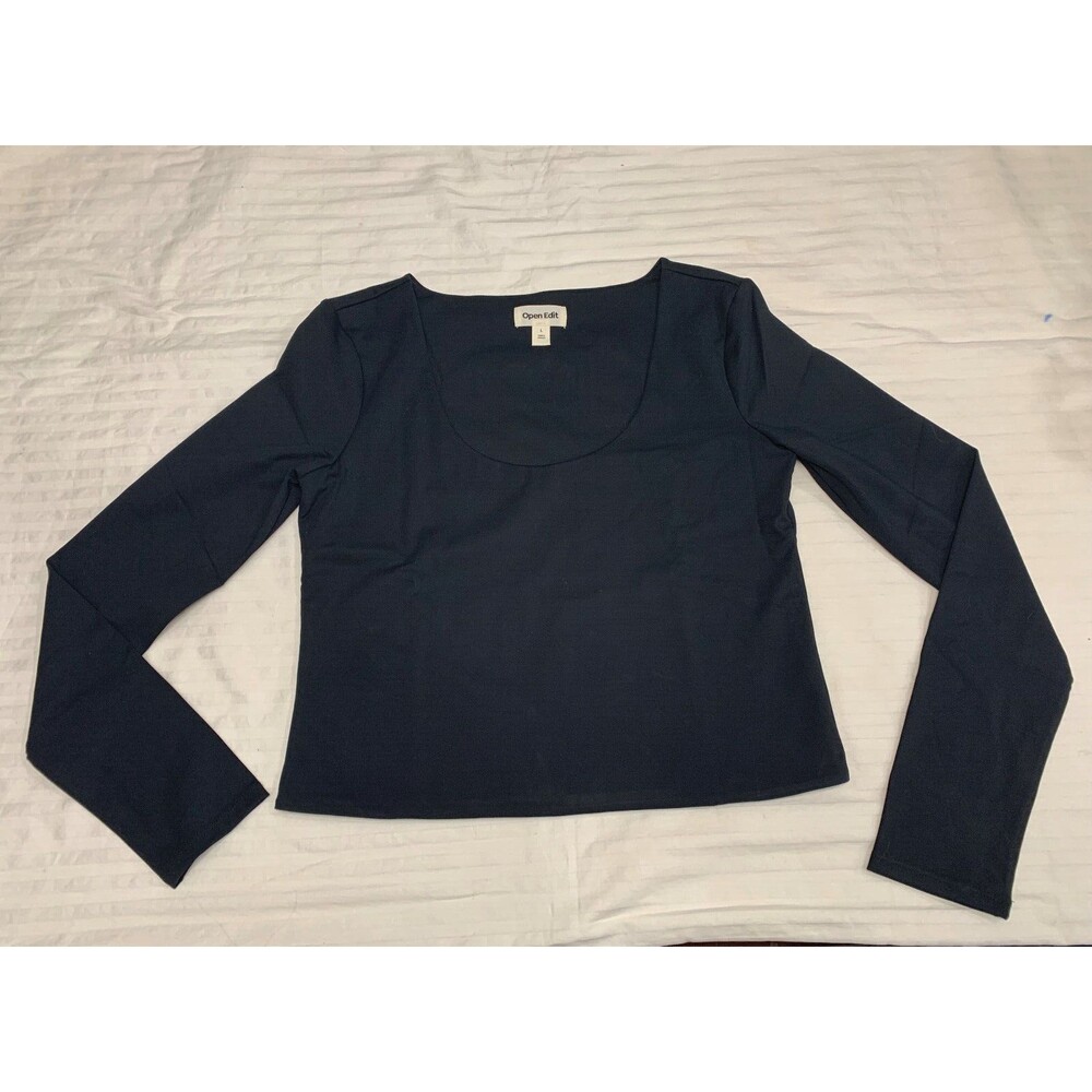 OPEN EDIT WOMENS LONG SLEEVE TOP SIZE L